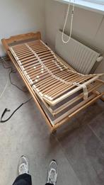 Houten eenpersoonsbed met verstelbare lattenbodem, Ophalen, Verstelbaar, 90 cm, Eenpersoons