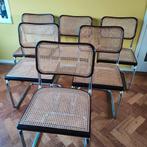 Zes vintage Marcel Breuer, Cesca,  Thonet Stijl Stoelen., Huis en Inrichting, Stoelen, Ophalen, Gebruikt, Bruin, Vijf, Zes of meer stoelen