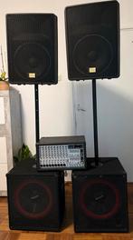 Complete Pa set en Behringer power mengpaneel, Ophalen, Gebruikt, 120 watt of meer, Overige merken