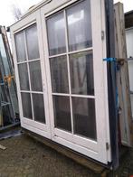 Kozijn met dubbele tuindeuren, Ophalen of Verzenden, Glas, 120 cm of meer, 215 cm of meer