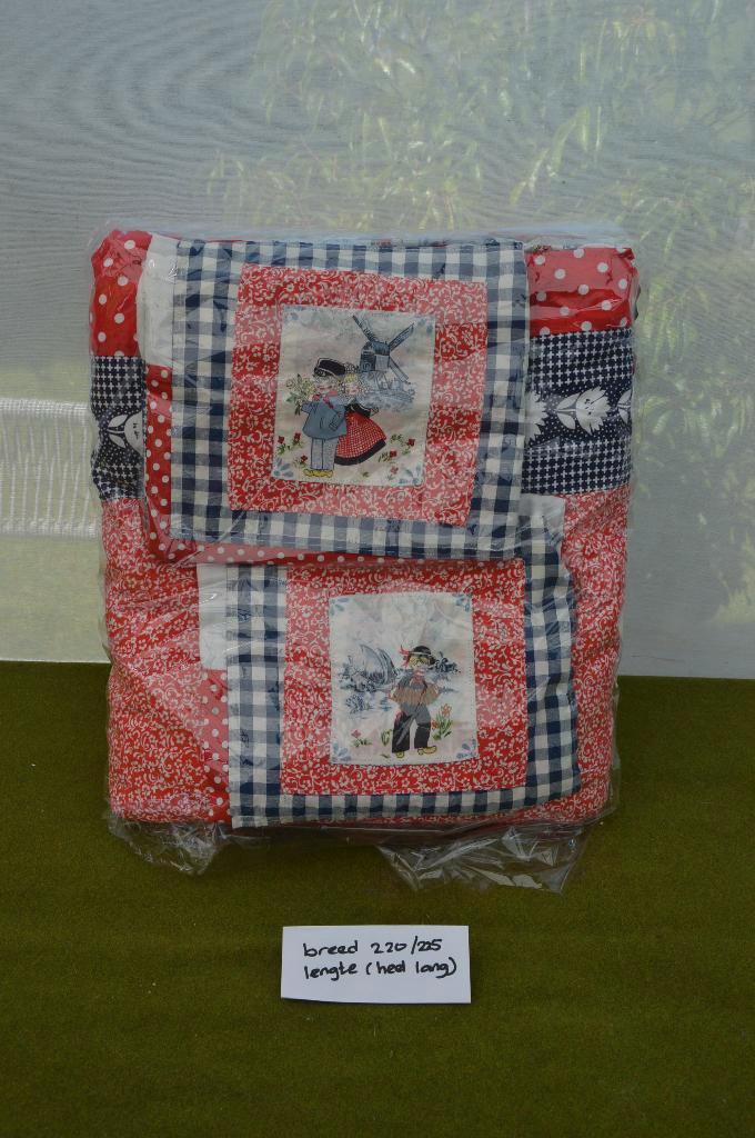 dekbedovertrek met 2 slopen Hollandse stoffen en tafereeltje, Huis en Inrichting, Slaapkamer | Beddengoed, Zo goed als nieuw, Dekbedovertrek