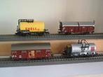 Märklin - 4 goederenwagons, Wisselstroom, Wagon, Ophalen of Verzenden, Zo goed als nieuw