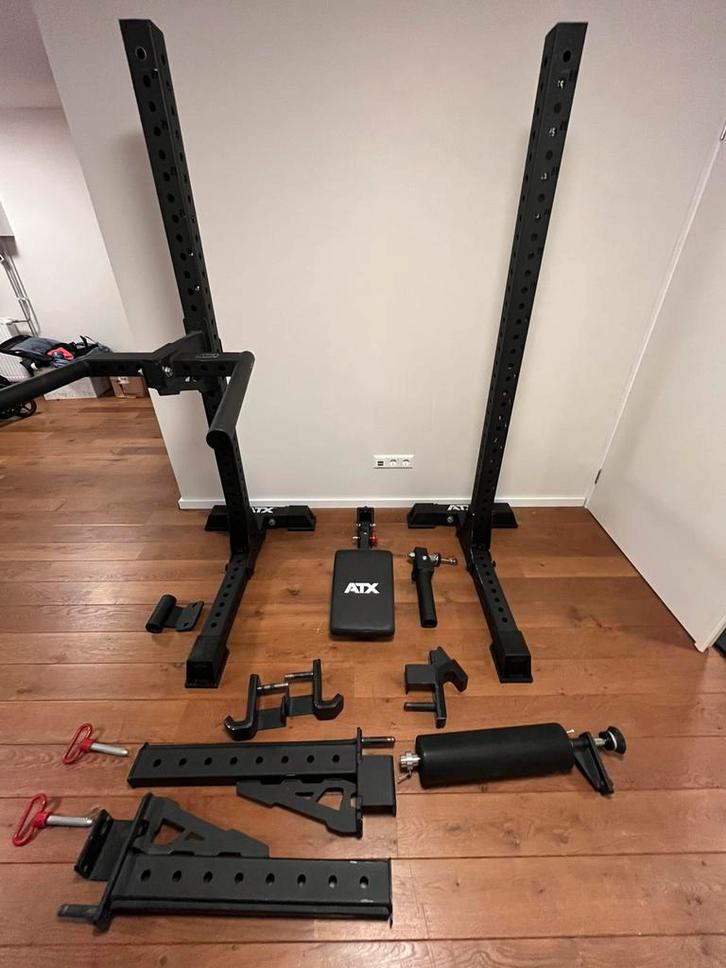 ATX 800 squat stands + toebehoren, Sport en Fitness, Fitnessapparatuur, Zo goed als nieuw, Krachtstation, Ophalen