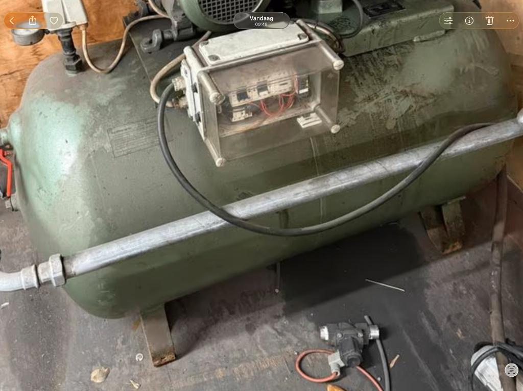 Luchtketel 500l, Gebruikt, Ophalen of Verzenden, Minder dan 200 liter/min, 10 bar of meer