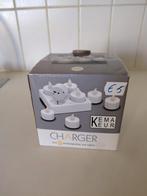 Oplaadbare LED theelichtjes met oplader - KEMA Keur, Ophalen, Kunststof, Wit, Nieuw