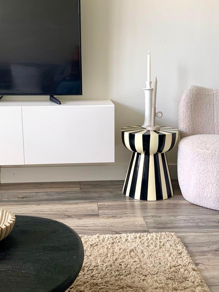 Bijzettafel xenos, Ophalen, Rond, Metaal