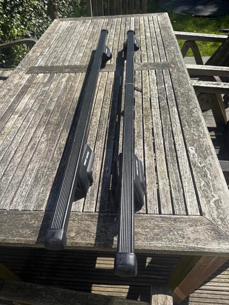 Mont Blanc dakdragers - complete set voor open dakrails, Ophalen, Zo goed als nieuw