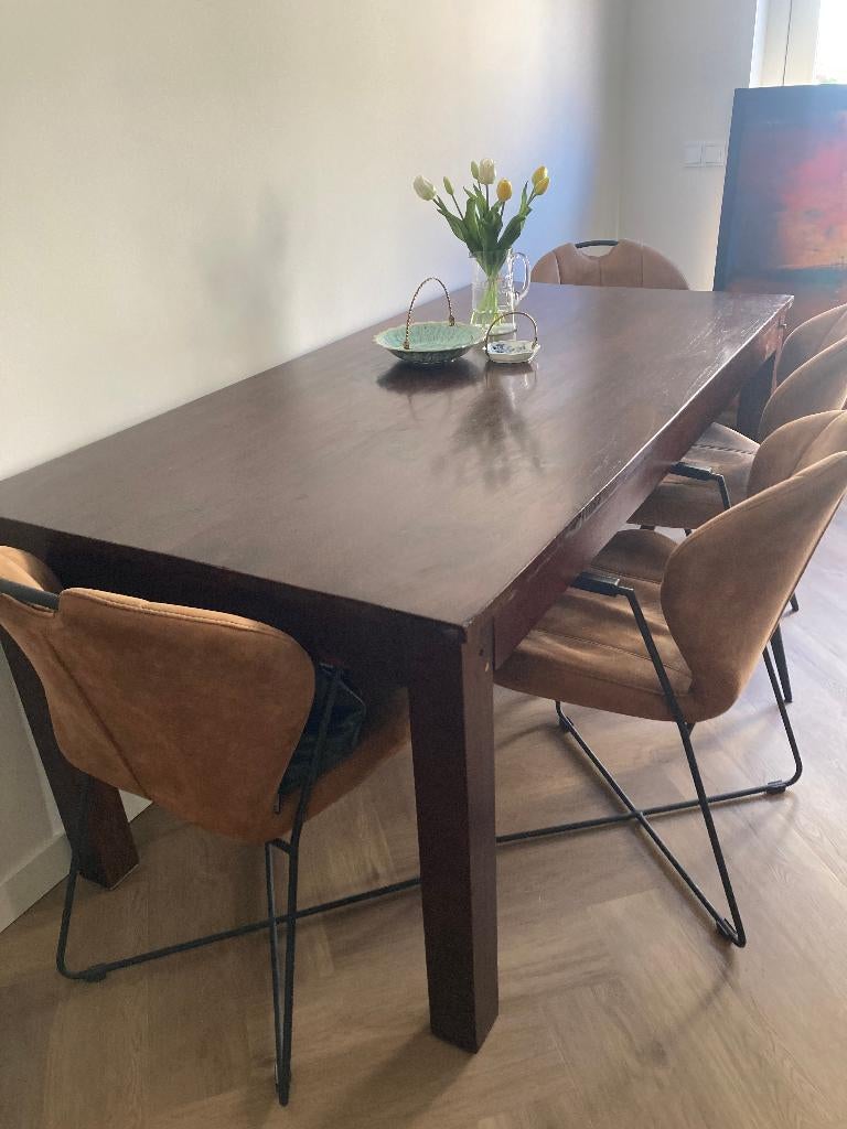 eettafel, Ophalen, Gebruikt, Koloniaal, Teakhout