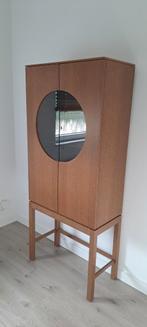 Vitrinekastje met rond glas, Ophalen, Zo goed als nieuw