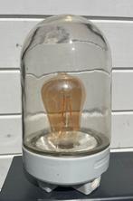 Vintage plafondlamp glas / keramiek jaren ‘50/‘60., Ophalen of Verzenden, Gebruikt, Glas, Vintage, retro