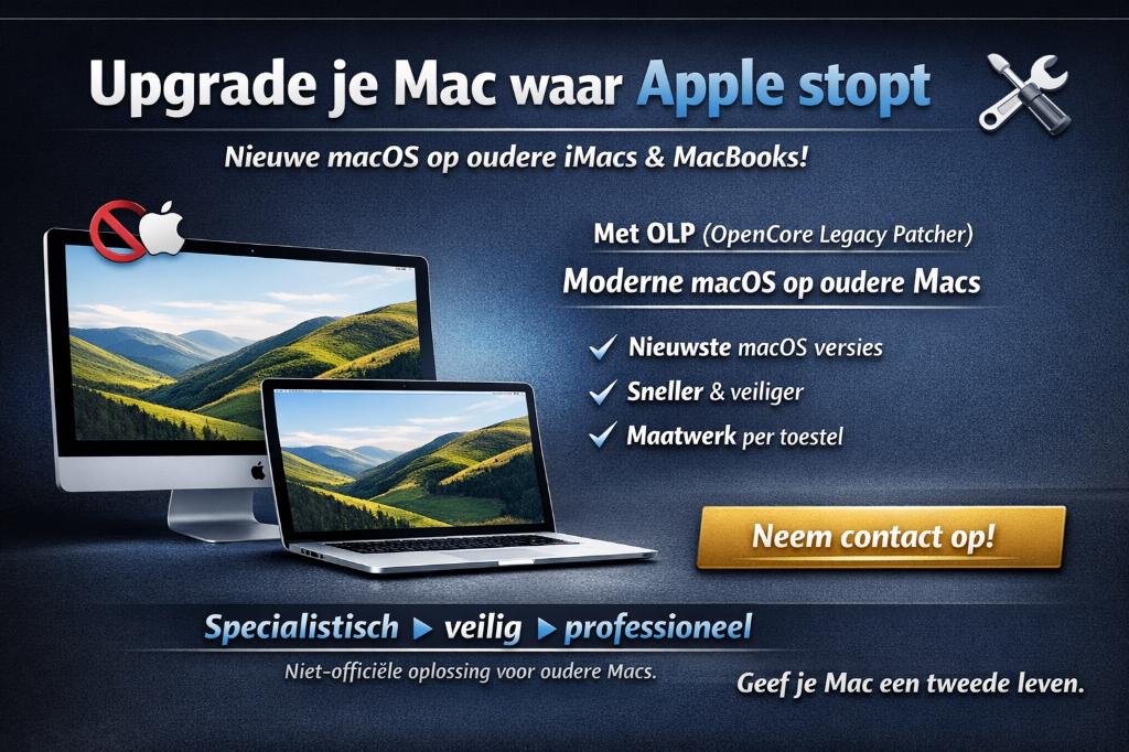 Geef je oude Mac nieuw leven met moderne MacOS!, Info@mikesmartphone.nl, SSD, IMac, Ophalen of Verzenden