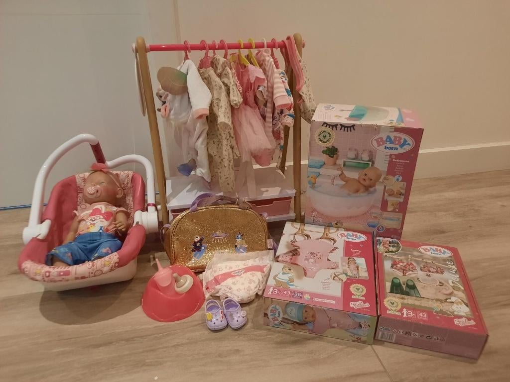 Baby born set, Ophalen of Verzenden, Zo goed als nieuw, Babypop