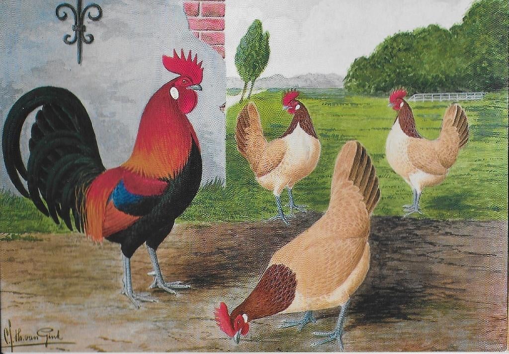 2 Drents Hoen Kaarten full colour  tekening C S Th van Gink, Ophalen of Verzenden, Voor 1920, Paard