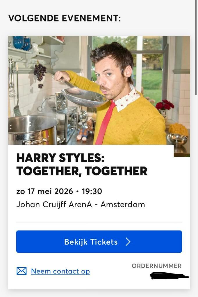 Harry Styles 17.5.2026 staplaatsen, Tickets en Kaartjes, Concerten | Pop, Twee personen, Mei