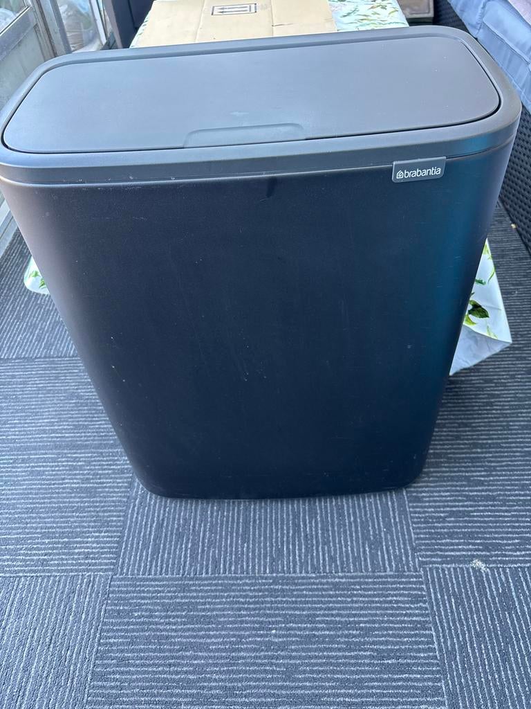 Brabantia Bo Touch Bin Prullenbak - 2x 30L - Zwart, Kunststof, Gebruikt, 40 liter of meer, Ophalen of Verzenden