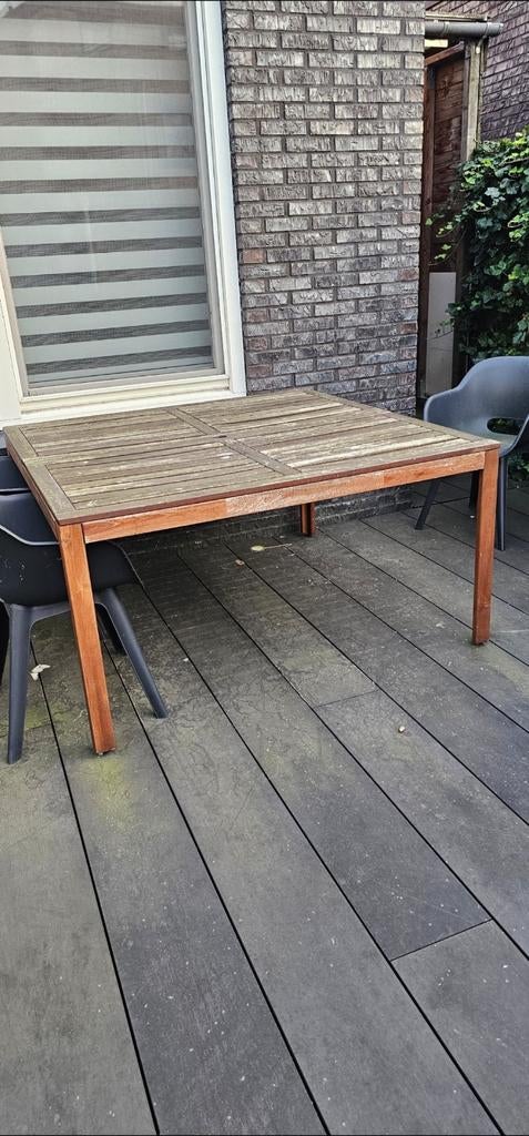 IKEA ÄPPLARÖ Tuintafel Hout 150x150, Tuin en Terras, Tuintafels, Gebruikt, Rechthoekig, Hout, Ophalen