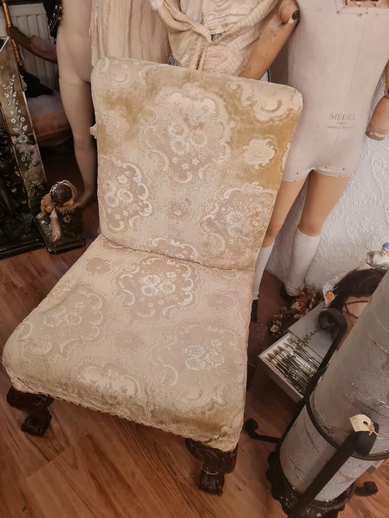 Antieke boudoir stoel laag model