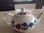 Boerenbont theepot met rechaud, Huis en Inrichting, Keuken | Servies, Overige typen, Ophalen of Verzenden, Zo goed als nieuw, Aardewerk