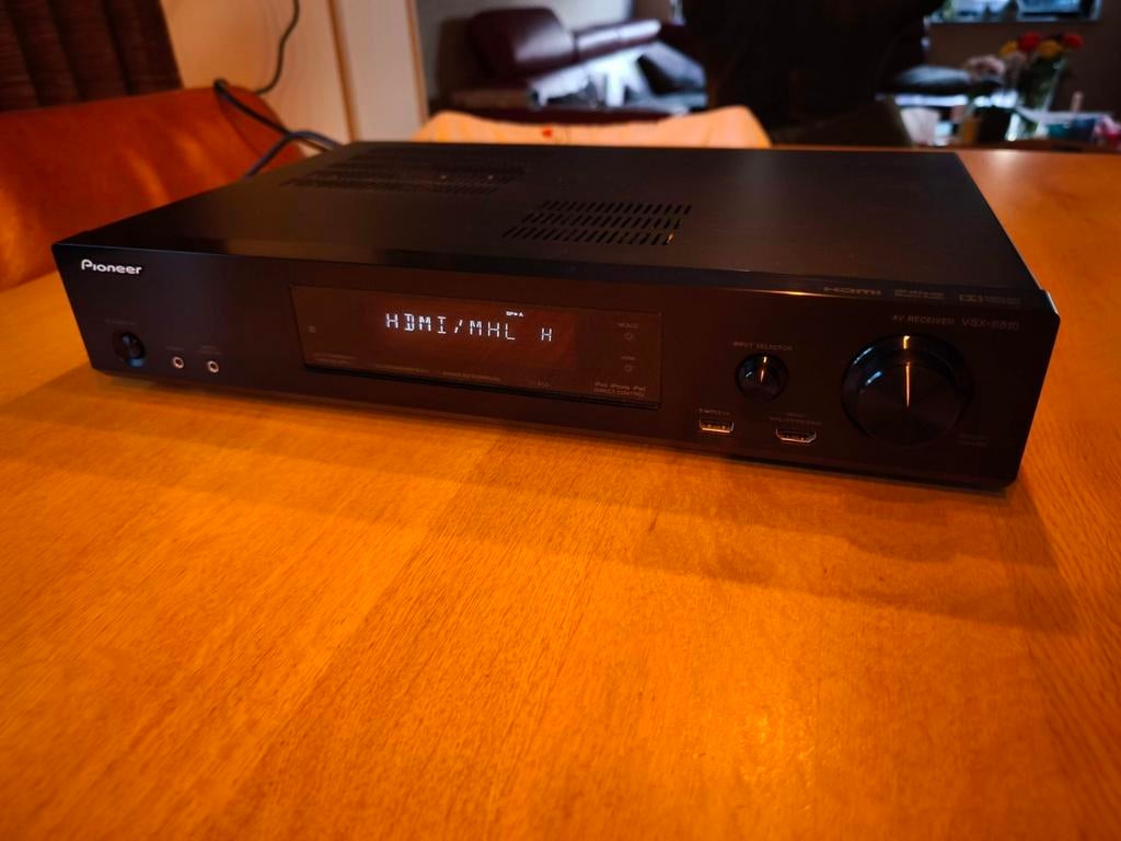 Pioneer VSX-S510 AV Receiver - hdmi en afstandsbediening, Ophalen of Verzenden, Zo goed als nieuw, 60 tot 120 watt, Pioneer