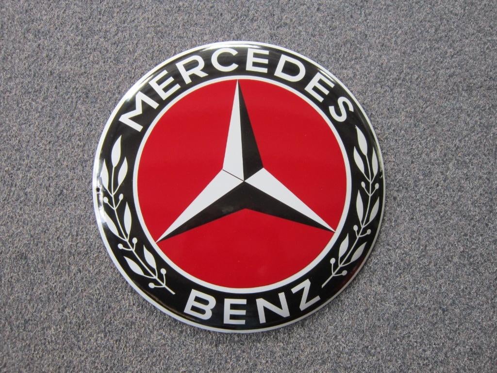 MERCEDES EMAILLE RECLAMEBORD, Ophalen, Zo goed als nieuw, Reclamebord