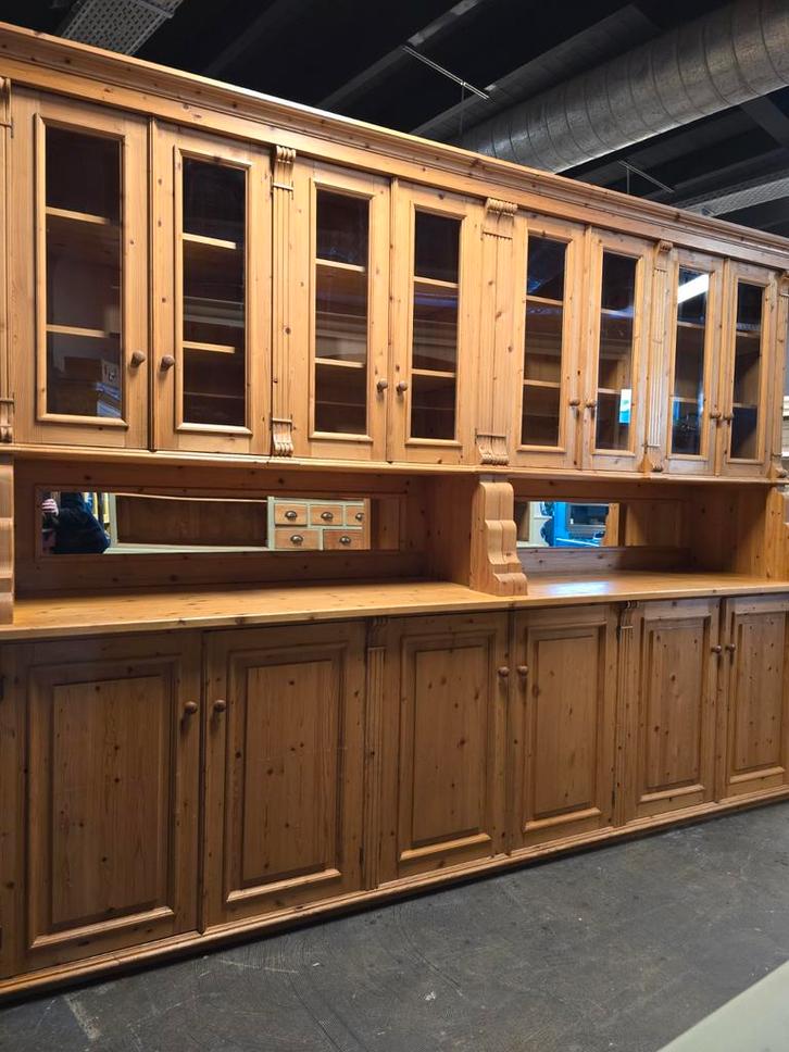 Oude grenen barkast | Toog | Winkelkast | buffetkast, Huis en Inrichting, Kasten | Buffetkasten, Gebruikt, 200 cm of meer, 200 cm of meer