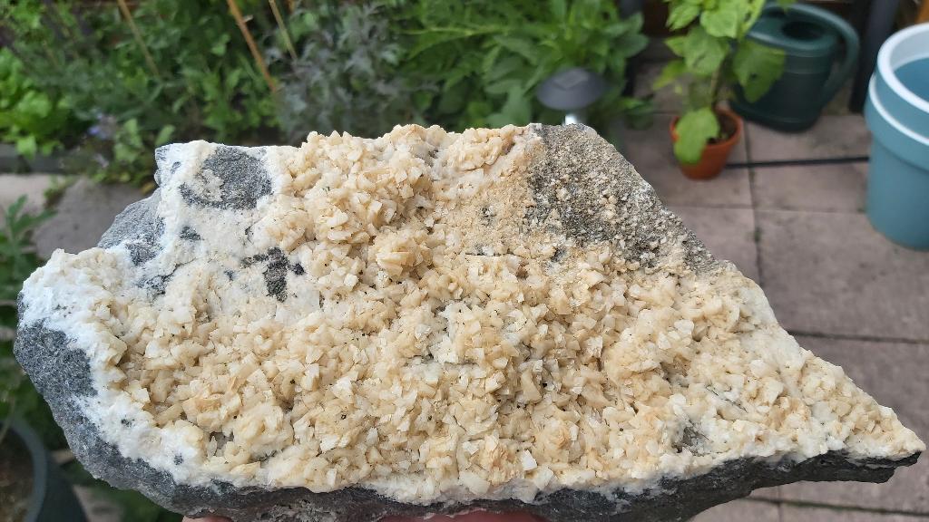 DOL Groot plat stuk Dolomiet Wiesloch Duitsland #verzameling, Ophalen of Verzenden, Mineraal