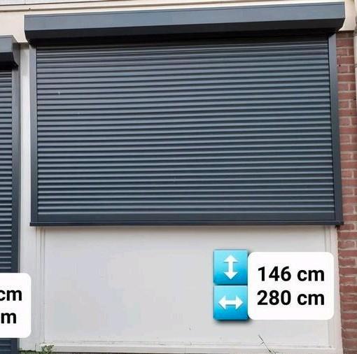 antracietkleurige rolluik, Doe-het-zelf en Verbouw, Rolluiken, Gebruikt, 200 cm of meer, 200 cm of meer, Overige kleuren, Ophalen