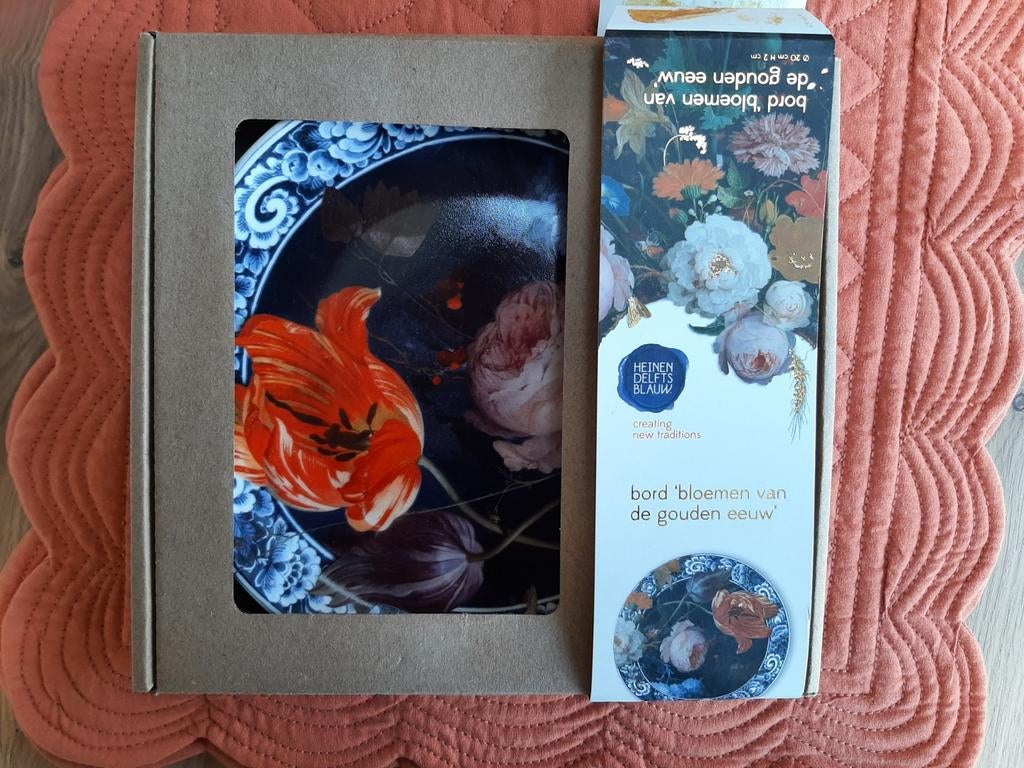 Wandbord Heinen Delfts Blauw, Wandhanger, Nieuw, Ophalen of Verzenden, Natuurlijk materiaal