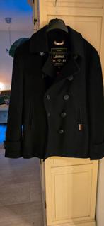 Superdry wolmix jas, donkerblauw. Nauwelijks gedragen, Kleding | Heren, Jassen | Winter, Ophalen of Verzenden, Zo goed als nieuw