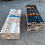 Massief grenen vloer 57 m2 vloerdelen 17 cm breed, 2 cm dik, Ophalen, Gebruikt, Vloerdelen of -planken, 10 m² of meer