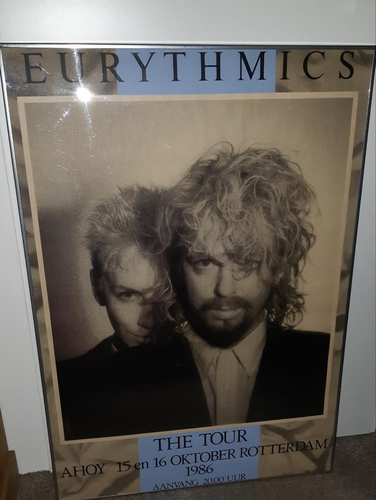 The Eurythmics originele concertposter The Tour 1986, Ophalen of Verzenden, Zo goed als nieuw, A1 t/m A3, Film en Tv