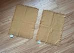 Twee okelgele placemats van stof met franjes, Ophalen of Verzenden, Zo goed als nieuw