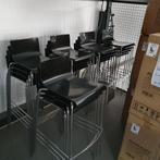 Partij Sintesi zwarte kunststof barkrukken, Huis en Inrichting, Barkrukken, Ophalen, Kunststof, 60 tot 90 cm, Gebruikt