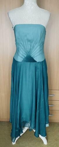 Jurk strapless van Monsoon zijde maat 40 [v]