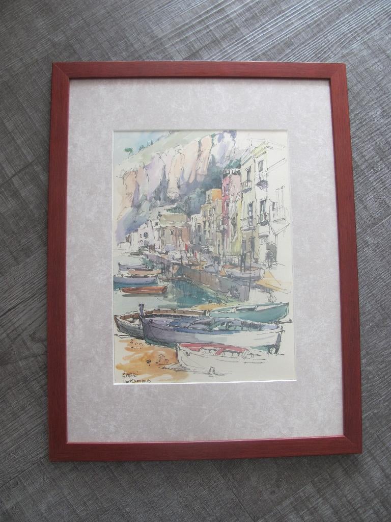 Capri - Jan Korthals (1916-1972), Minder dan 50 cm, Oorspronkelijke maker, Ophalen of Verzenden, Minder dan 50 cm