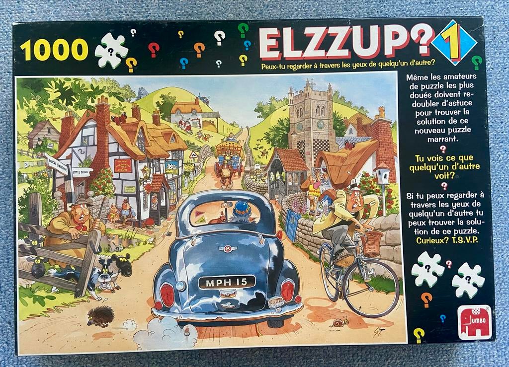 Jumbo Elzzup? 1 Puzzel - 1000 stukjes, Ophalen of Verzenden, 500 t/m 1500 stukjes, Gebruikt, Legpuzzel