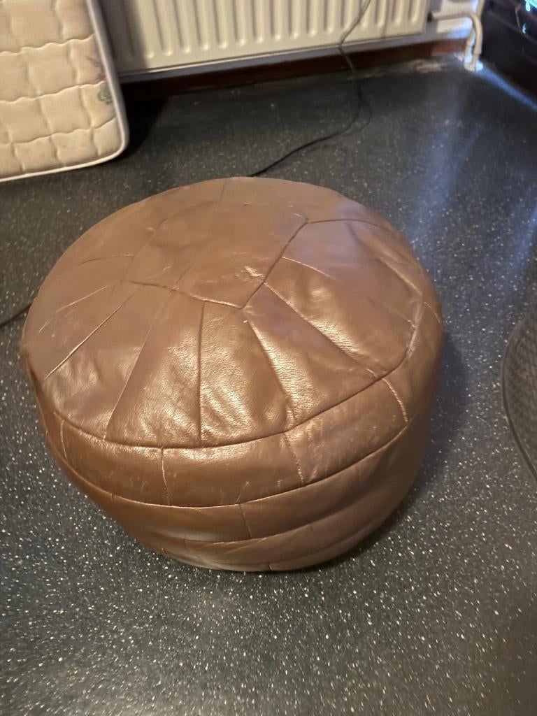 Poef, Huis en Inrichting, Banken | Voetenbanken en Poefen, Ophalen, Minder dan 50 cm, Gebruikt, Rond