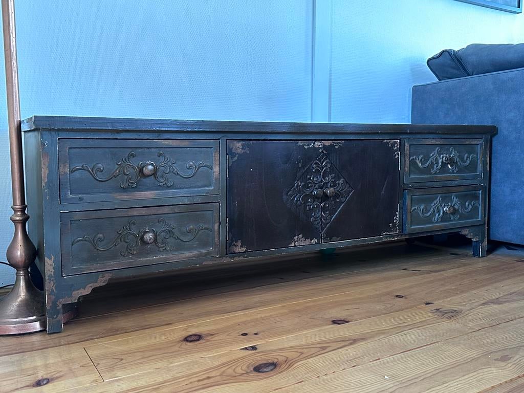 Landelijk tv kastje, Huis en Inrichting, 150 tot 200 cm, Ophalen of Verzenden, Zo goed als nieuw, Minder dan 100 cm