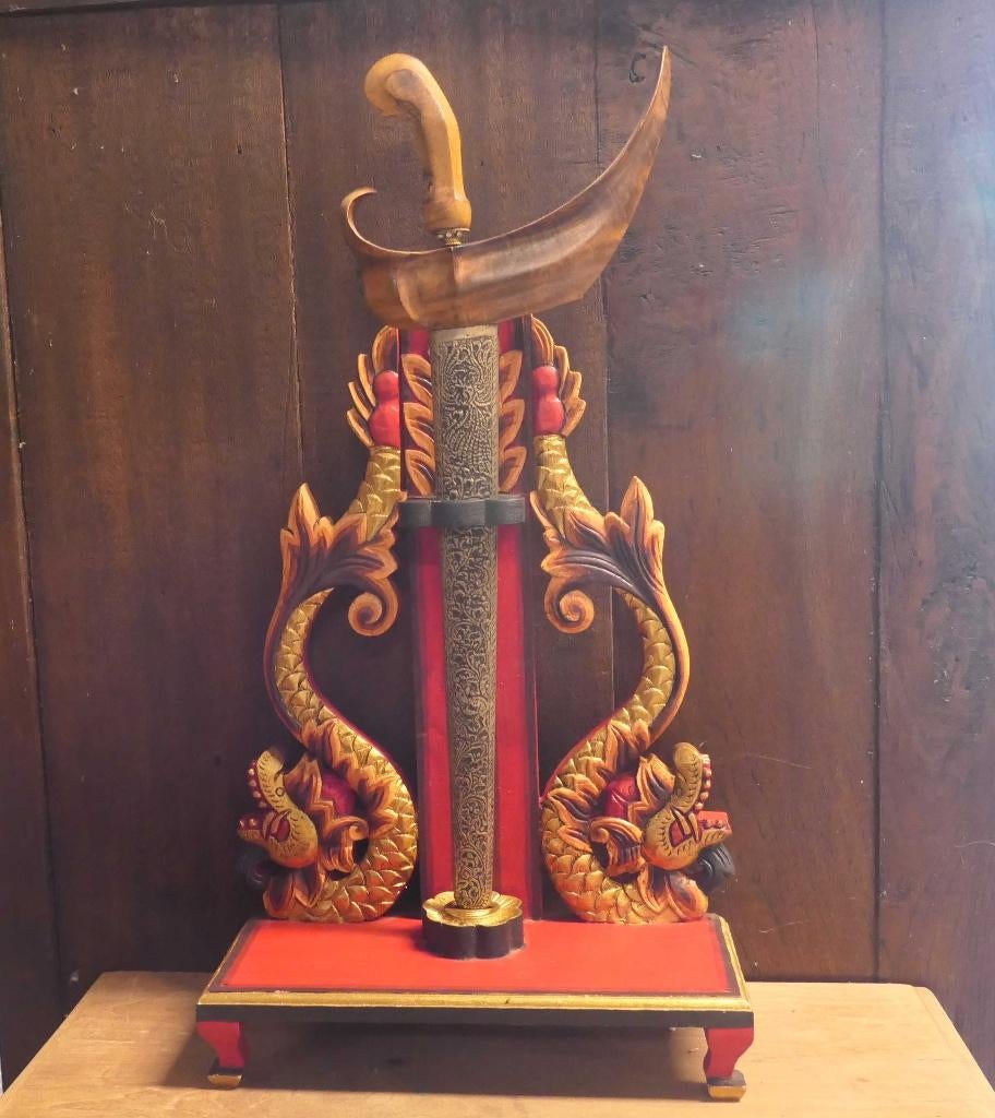 Keris houder PW5 Ploncon v.1 Kris Naga draak Indonesie kunst, Ophalen of Verzenden