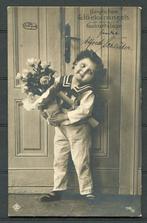 Postzegel op kaart Herzlichen Gluckwunsen zum Geburtstage, Verzenden