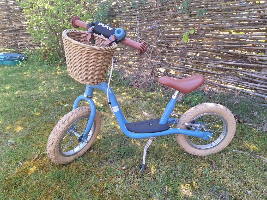 Puky Loopfiets Retro Blauw met Mandje - Zo goed als nieuw, Kinderen en Baby's, Speelgoed | Buiten | Voertuigen en Loopfietsen