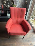Donker oranje fauteuil ( Eijerkamp) met stalen poten., Ophalen, Zo goed als nieuw, Minder dan 75 cm, 50 tot 75 cm