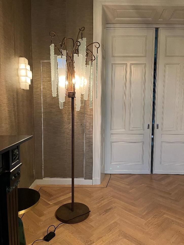 Brand van Egmond, Huis en Inrichting, Lampen | Vloerlampen, Gebruikt, 200 cm of meer, Glas, Metaal, Ophalen