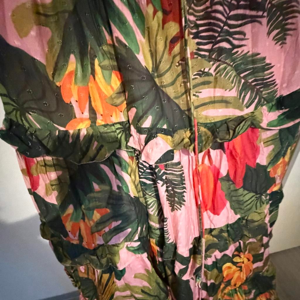 FARM Rio Tropische Maxi Jurk Maat L, Maat 42/44 (L), Ophalen of Verzenden, Zo goed als nieuw, Roze