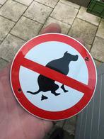 Emaille bordje verboden te poepen honden, Ophalen of Verzenden