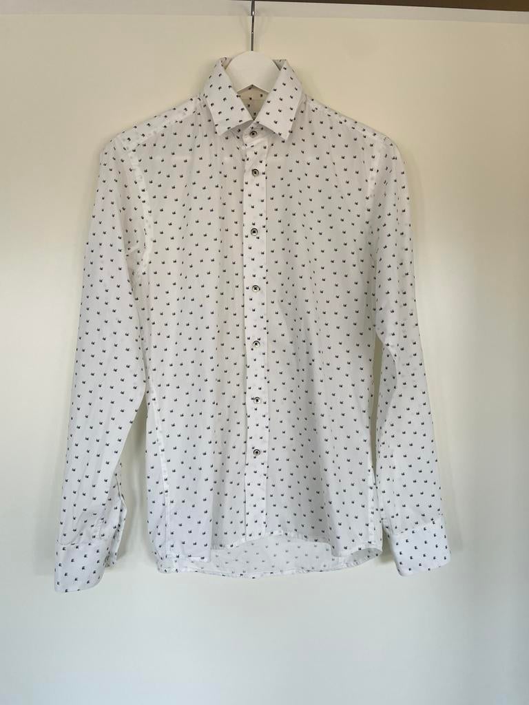 Overhemd van Bertoni, Ophalen of Verzenden, Zo goed als nieuw, Wit, Halswijdte 38 (S) of kleiner