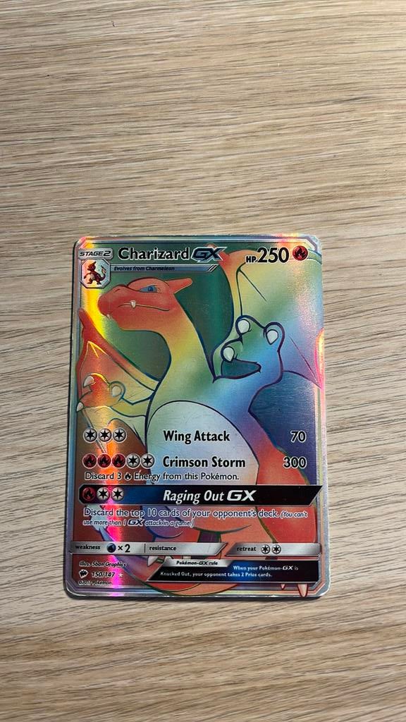 Pokemon kaart charizard gx zeldzaam, Ophalen of Verzenden, Zo goed als nieuw