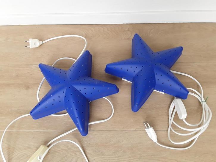 Ikea wandlampen blauwe ster, prijs per stuk., Huis en Inrichting, Lampen | Wandlampen, Zo goed als nieuw, Kunststof, Ophalen of Verzenden