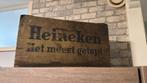 Vintage Heineken Bier Krat - Houten Kist, Verzamelen, Biermerken, Ophalen of Verzenden, Gebruikt, Overige typen, Heineken