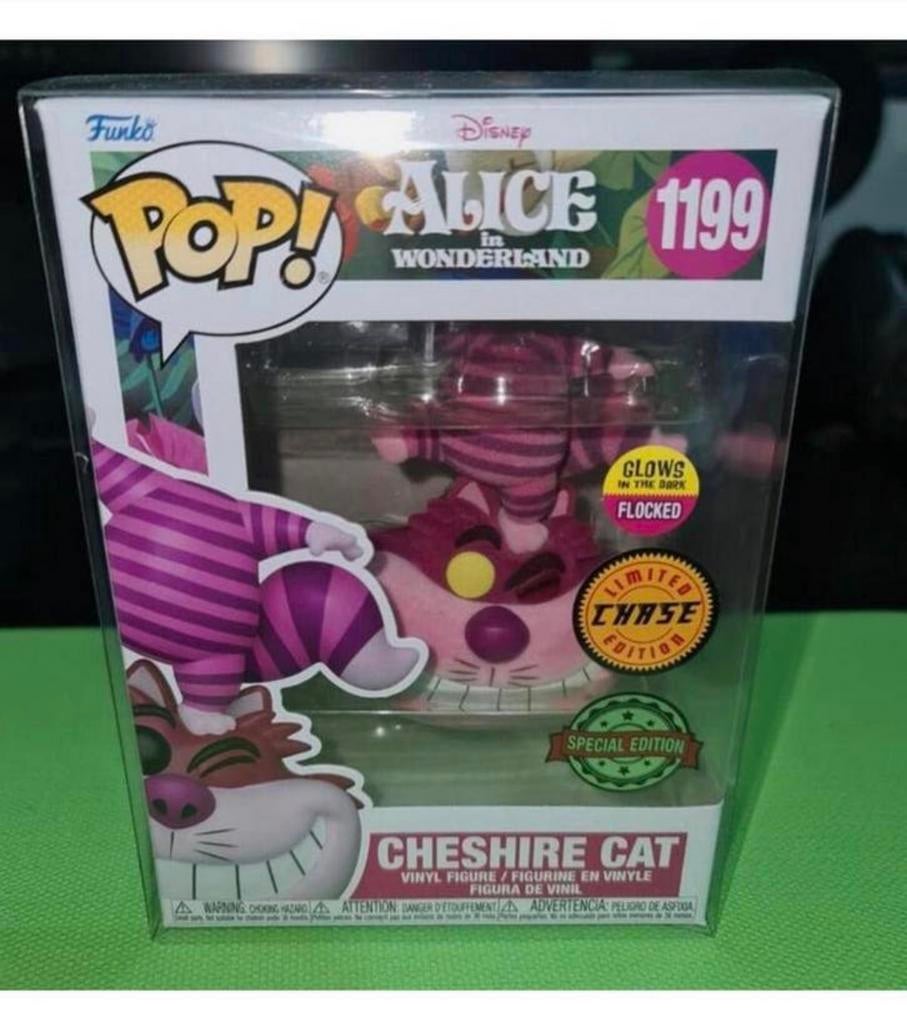 Funko Pop Cheshire Cat Flocked Glow #1199 Limited Chase ed, Verzamelen, Nieuw, Ophalen of Verzenden, H, H